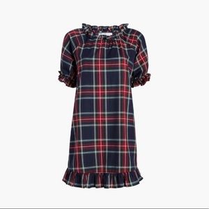 Hill House Home Tartan Katherine Nap Dress Size M Medium Holiday Navy Red